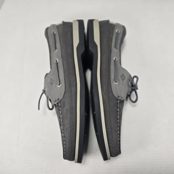 *NEW* Sperry Men's Gold Mako 2-eye Grey Suede Boat Shoes Size 15 - Picture 5 of 13